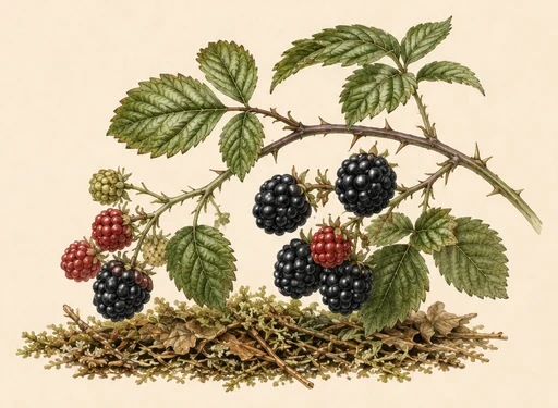 Dewberry — illustrazione botanica