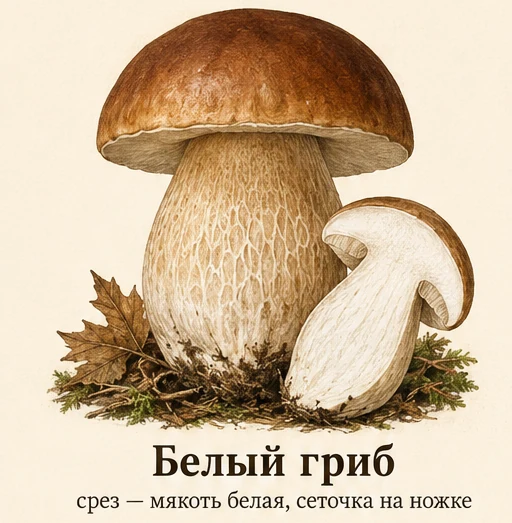 Penny Bun — illustrazione botanica
