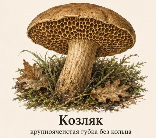 Bovine Bolete — illustrazione botanica