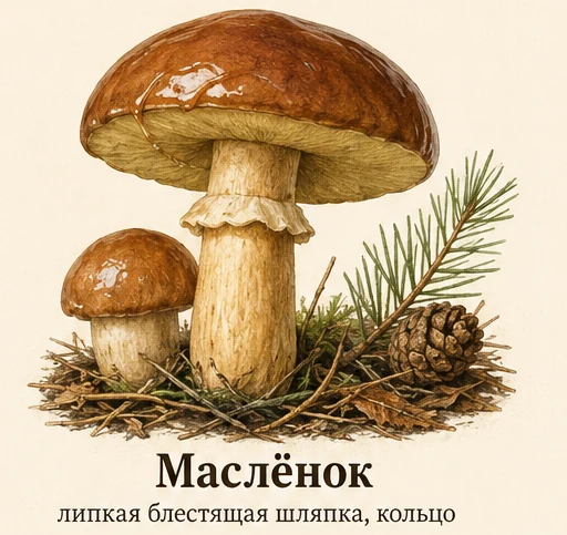 Weeping Bolete — illustrazione botanica