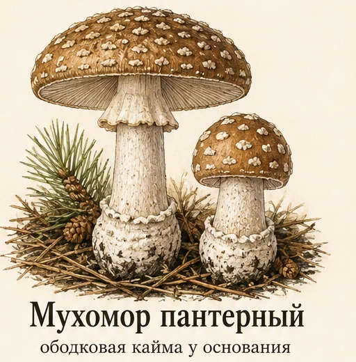 Panthercap — illustrazione botanica