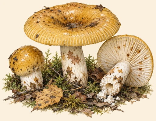 Russula foetens — illustrazione botanica