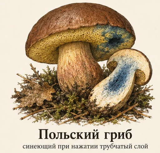 Bay Bolete — illustrazione botanica