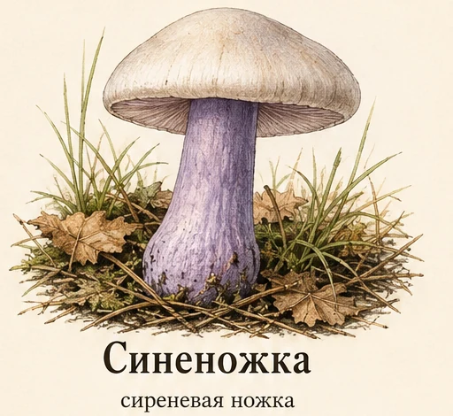 Field Blewit — illustrazione botanica
