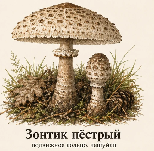 Parasol — illustrazione botanica